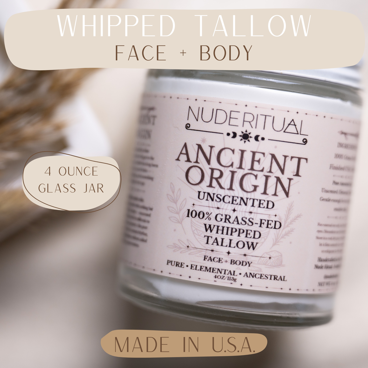 Ancient Origin Whipped Tallow (Unscented)