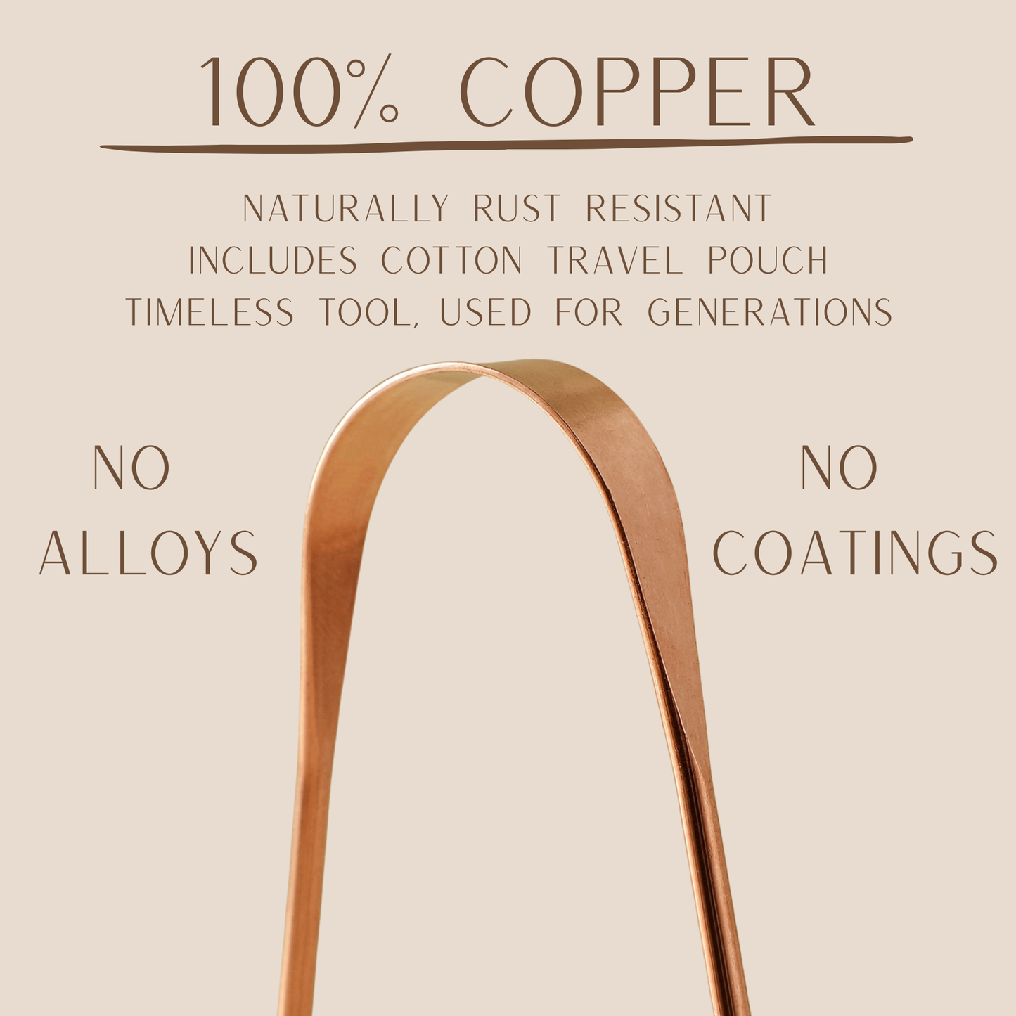 Copper Tongue Scraper